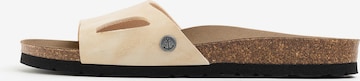 Bayton Pantoletter 'Gecko' i beige: forside