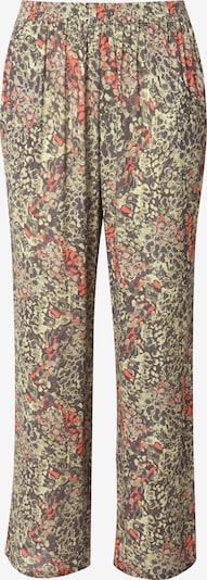 Ulla Popken Schlupfhose in oliv / hellgrün / orange, Produktansicht