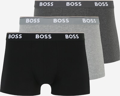 Boxer trumpikės 'Power' iš BOSS, spalva – tamsiai pilka / margai pilka / juoda / balta, Prekių apžvalga