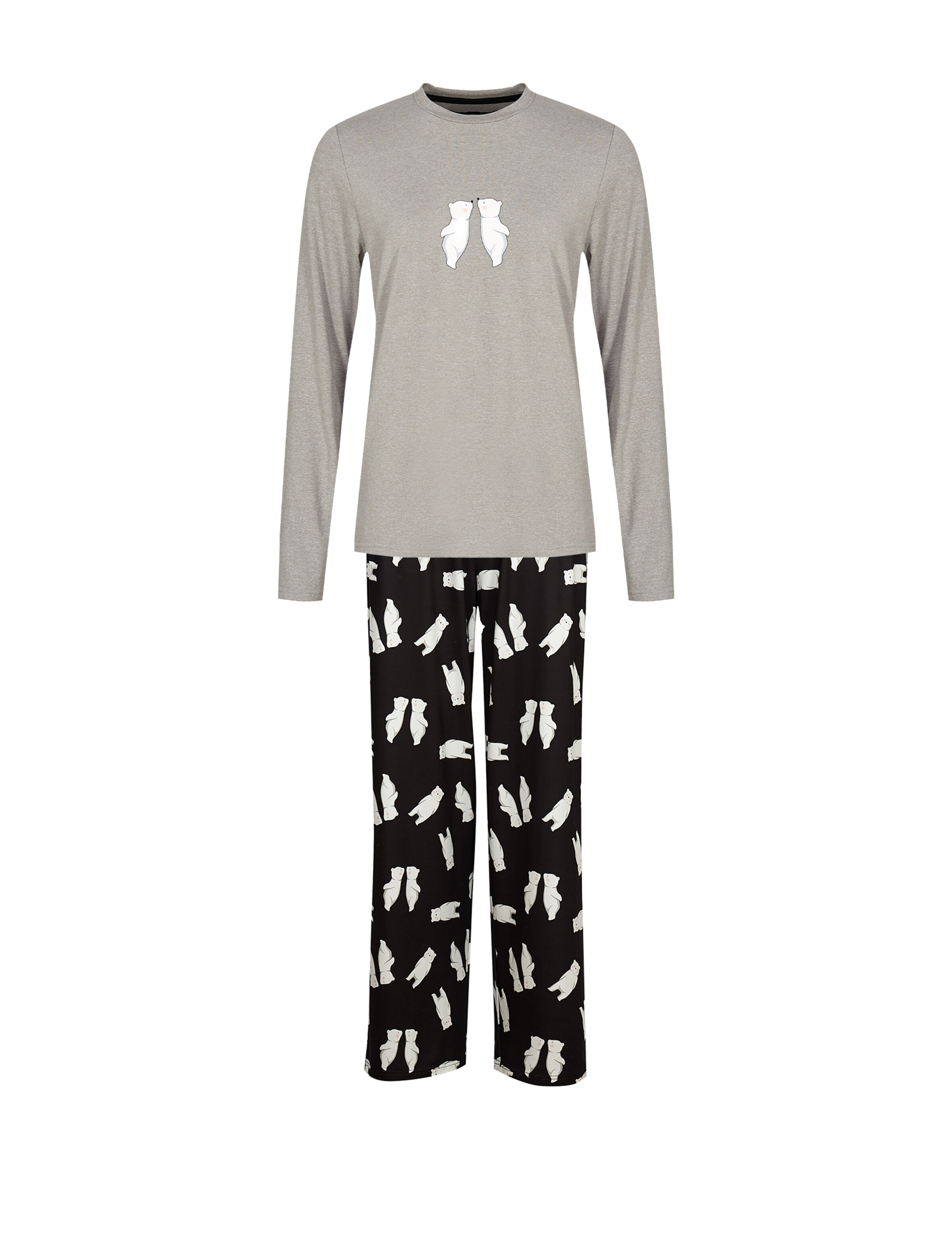Loungeable Pyjama 'Polar Bear' in Grau: Vorderseite