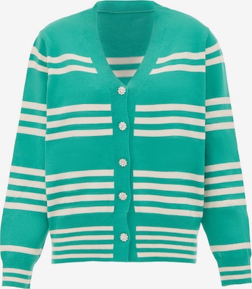 ZITHA Knit Cardigan in Green: front
