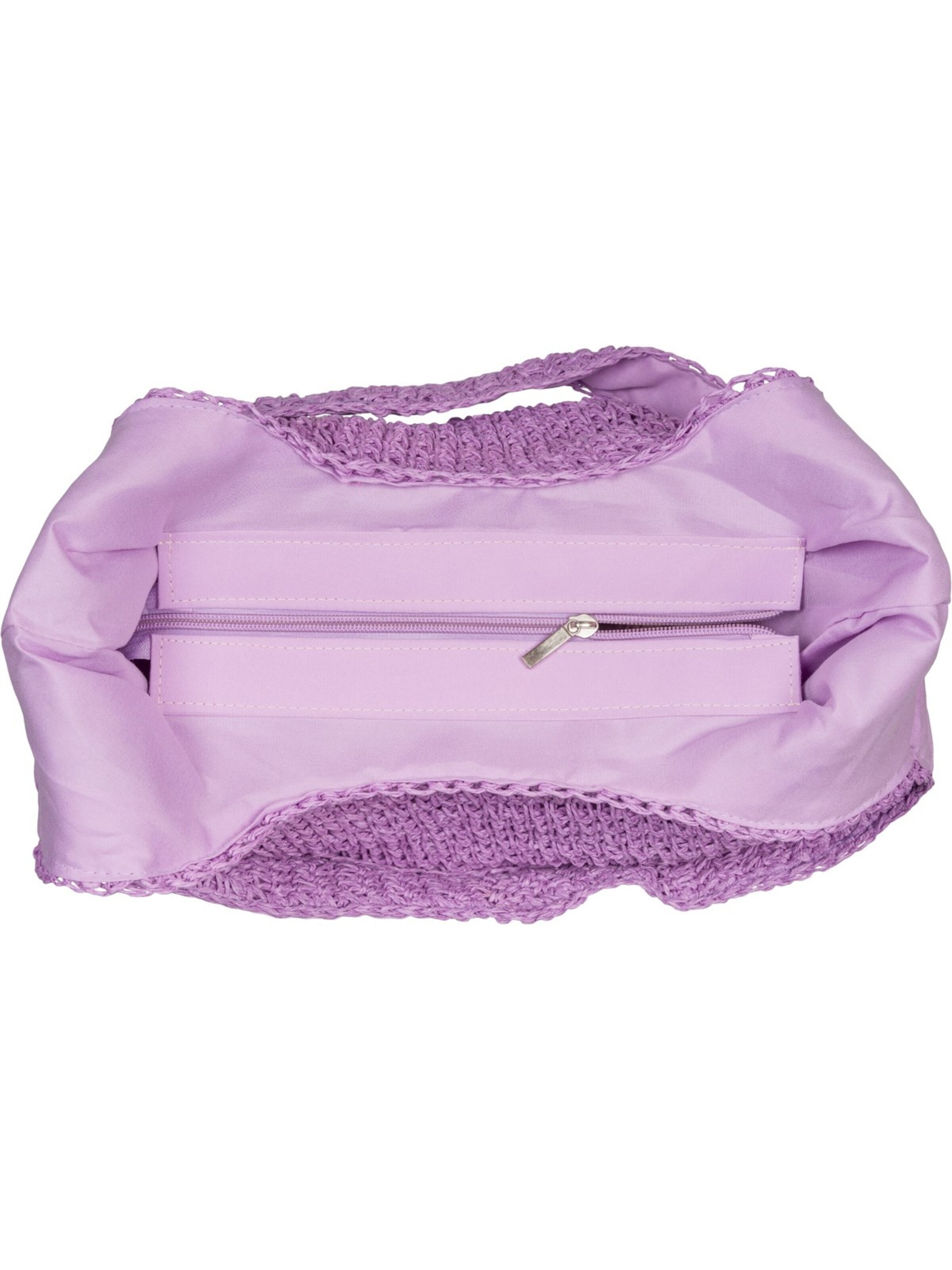 styleBREAKER Shoulder bag 'Papierstroh Beuteltasche' in Purple