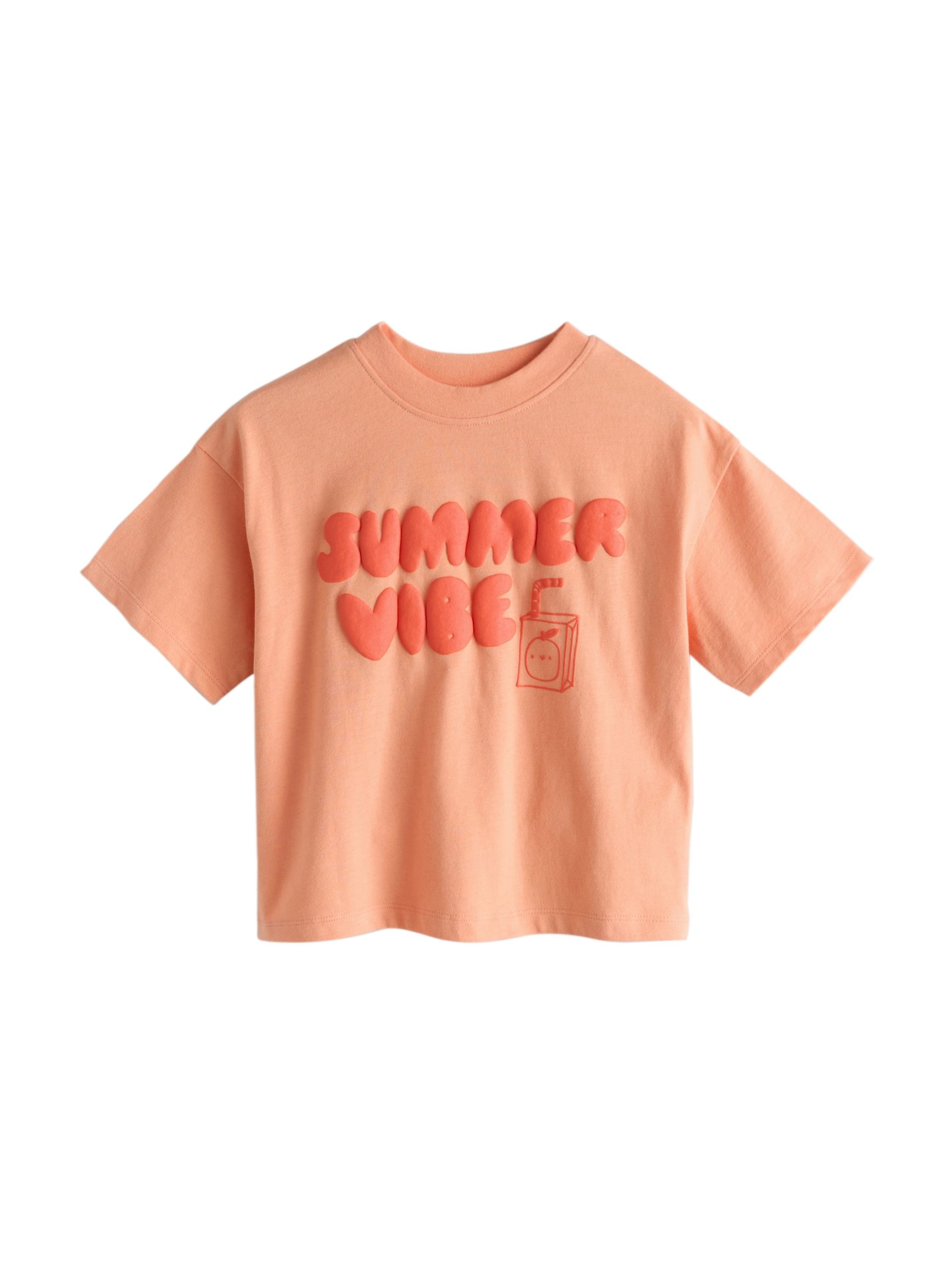 T-Shirt Next en orange : devant