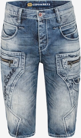 CIPO & BAXX Regular Jeans-Shorts in Blau: predná strana