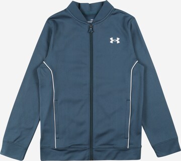 Veste de survêtement UNDER ARMOUR en bleu : devant