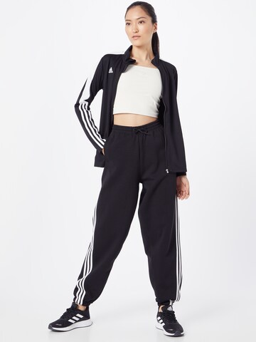 ADIDAS SPORTSWEAR Loose fit Workout Pants 'Future Icons 3-Stripes' in Black