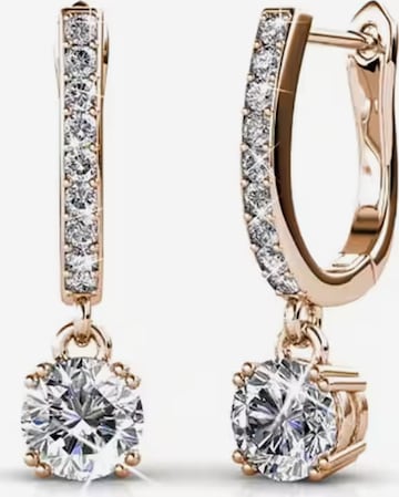 ROUGEMONT Jewellery Ohrringe 'Funkelnde Creolen Ohrhänger' in Gold: Vorderseite