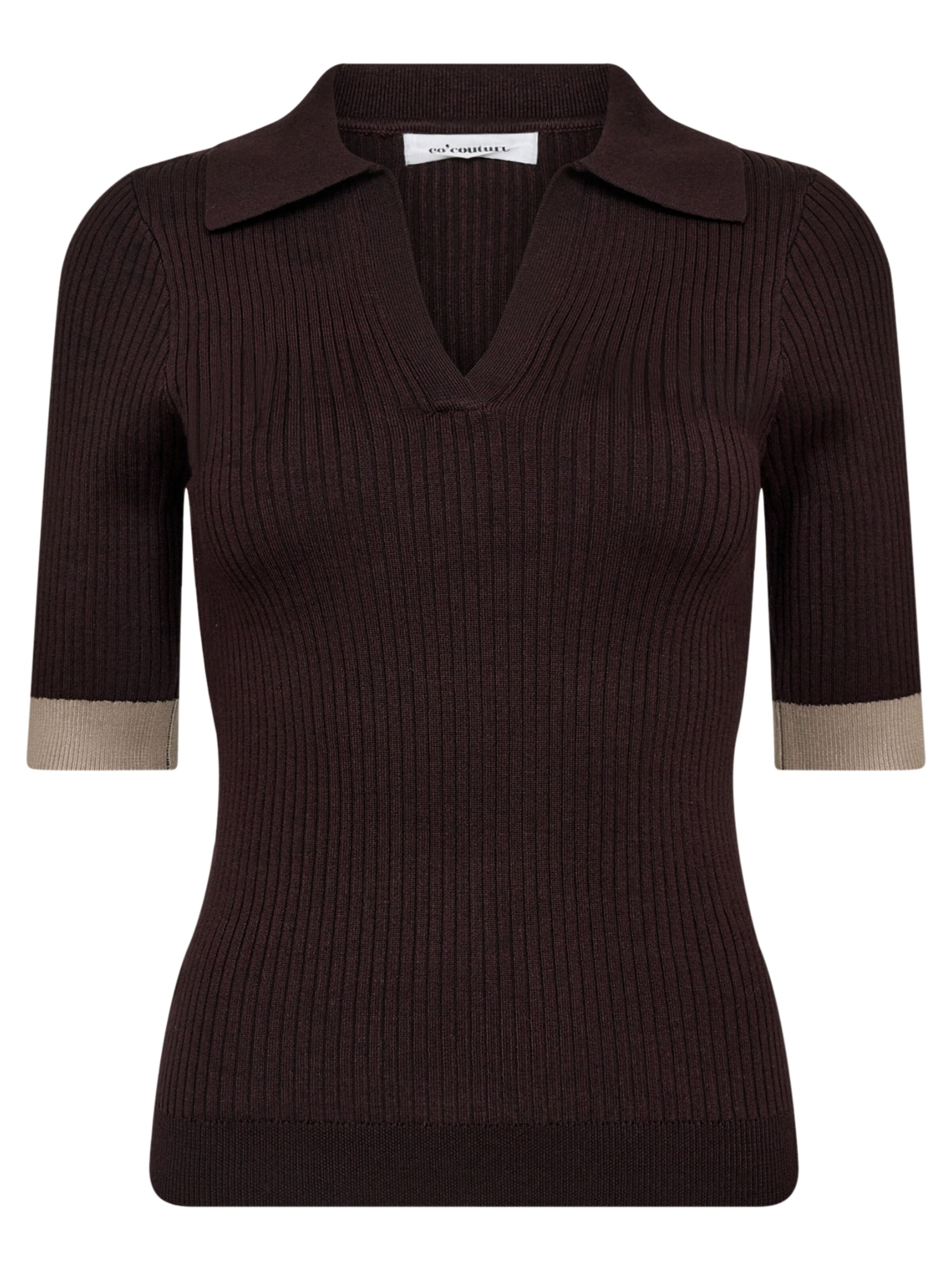 Pullover 'Bonny' di co'couture in marrone: frontale