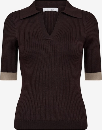 co'couture Pullover 'Bonny' in Braun: Vorderseite