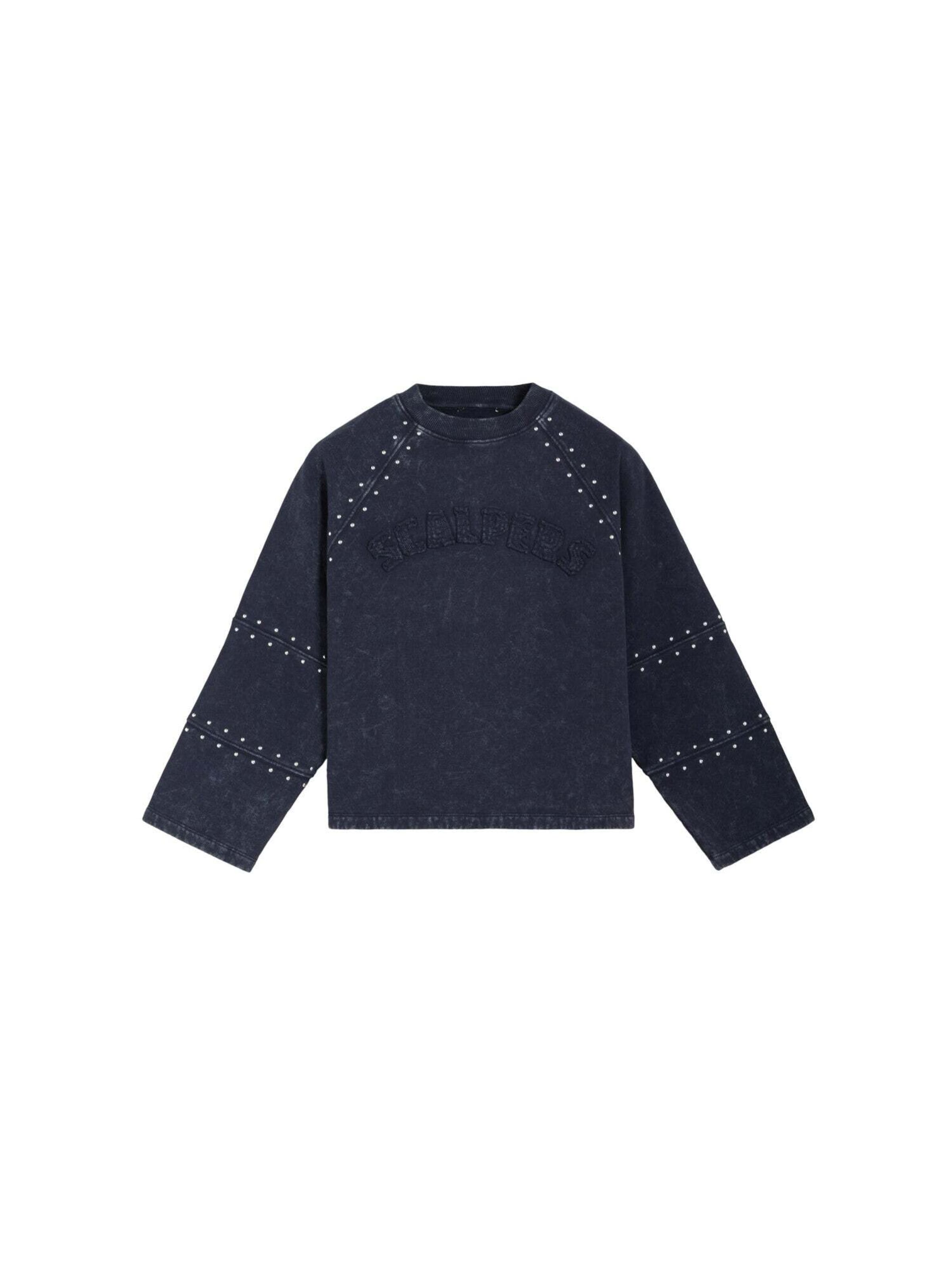 Sweat-shirt Scalpers en bleu : devant