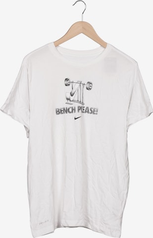 NIKE T-Shirt L in Weiß: Vorderseite
