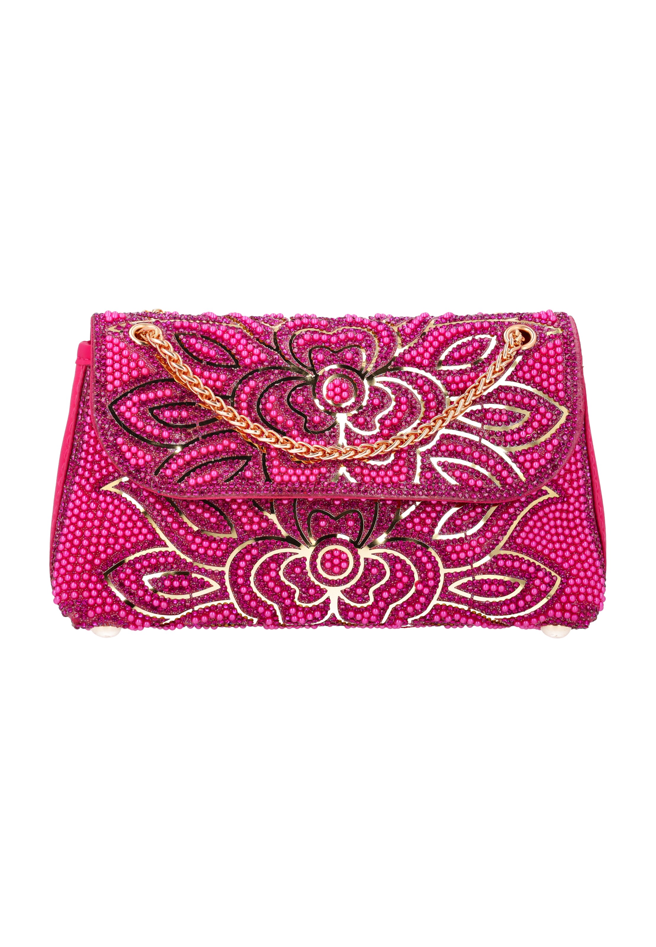 faina Schultertasche in gold / pink, Produktansicht