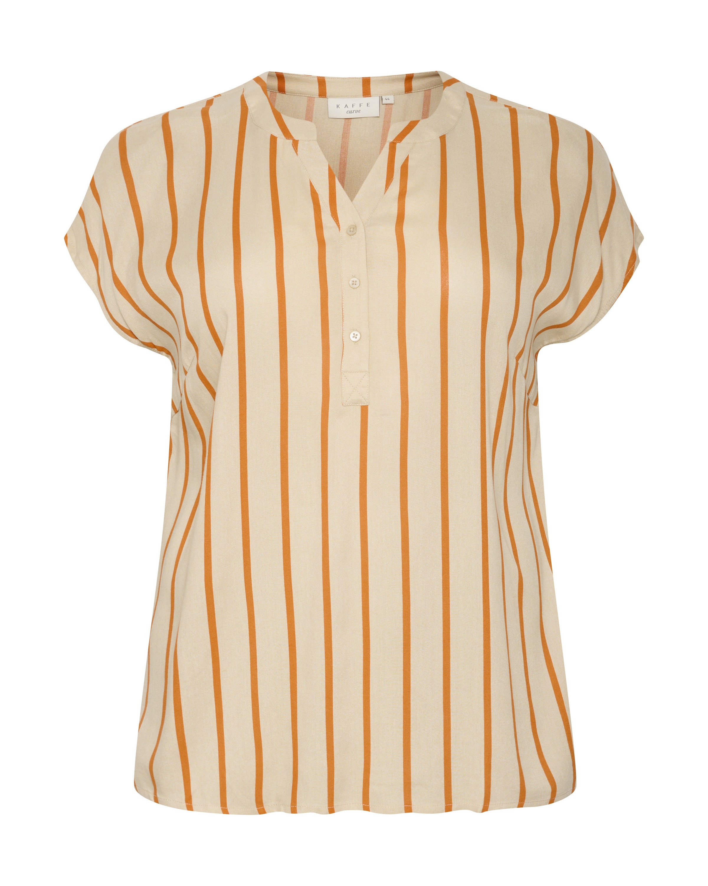 KAFFE CURVE Blúzka 'Sida' - Béžová: predná strana