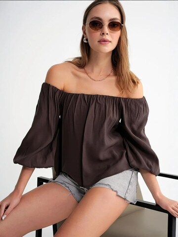 MixRay Bluse in Braun