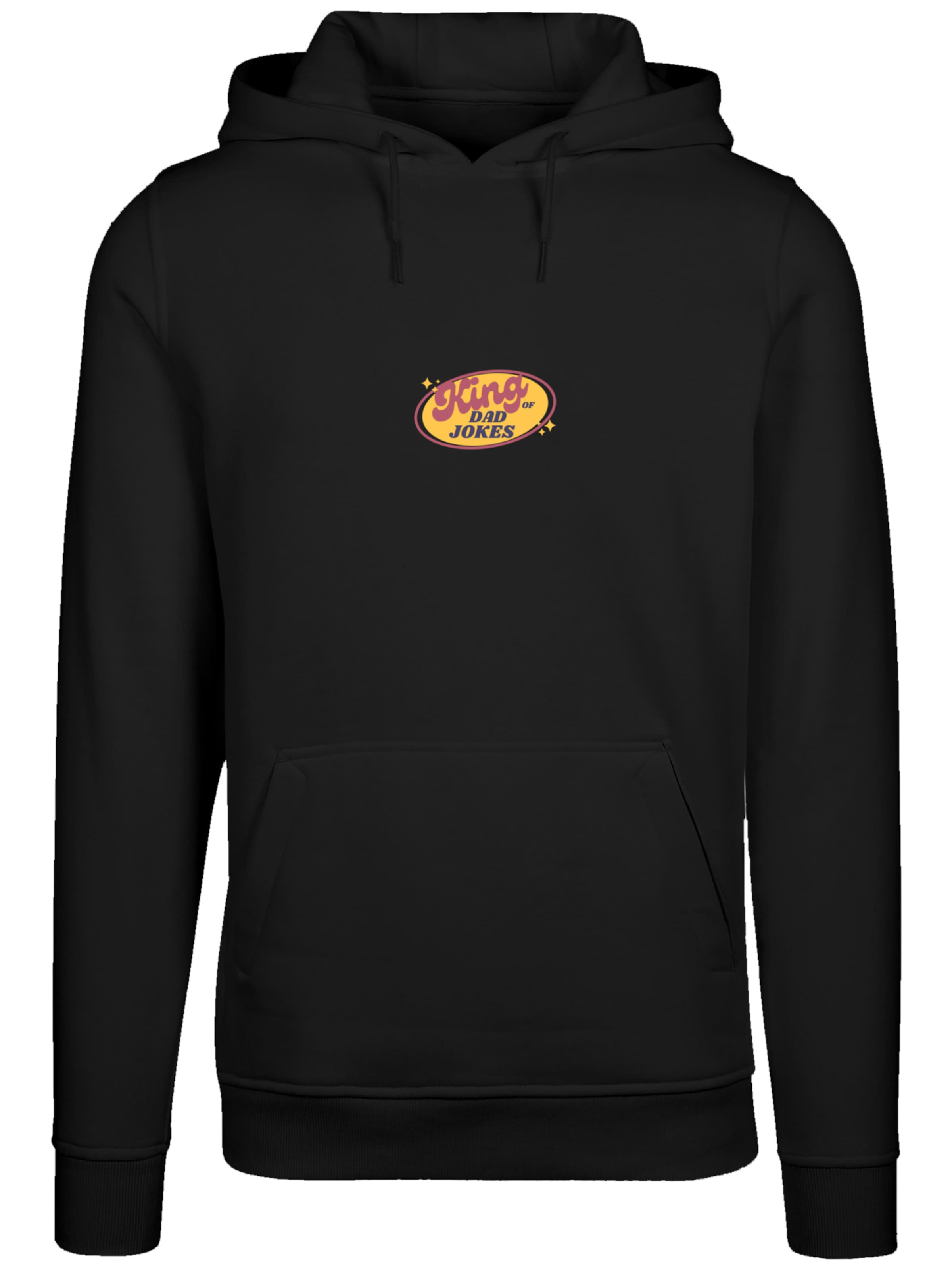 F4NT4STIC Sweatshirt 'King of Dad Jokes Witziges Vatertagsmotiv' in Zwart: voorkant