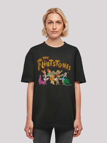 T-shirt oversize 'The Flintstones Group Distressed' F4NT4STIC en noir : devant