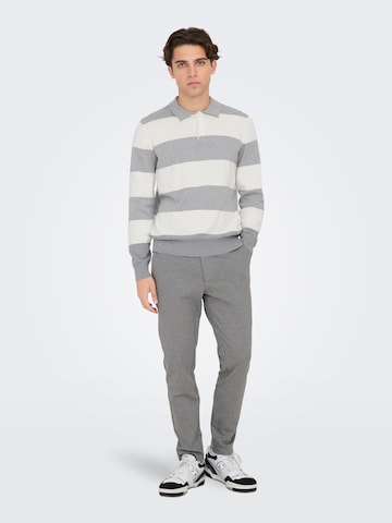 Coupe slim Pantalon chino 'MARK' Only & Sons en gris