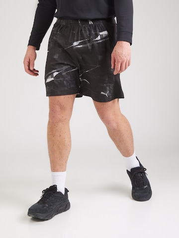Regular Pantalon de sport 'Velocity AOP 7' PUMA en noir : devant