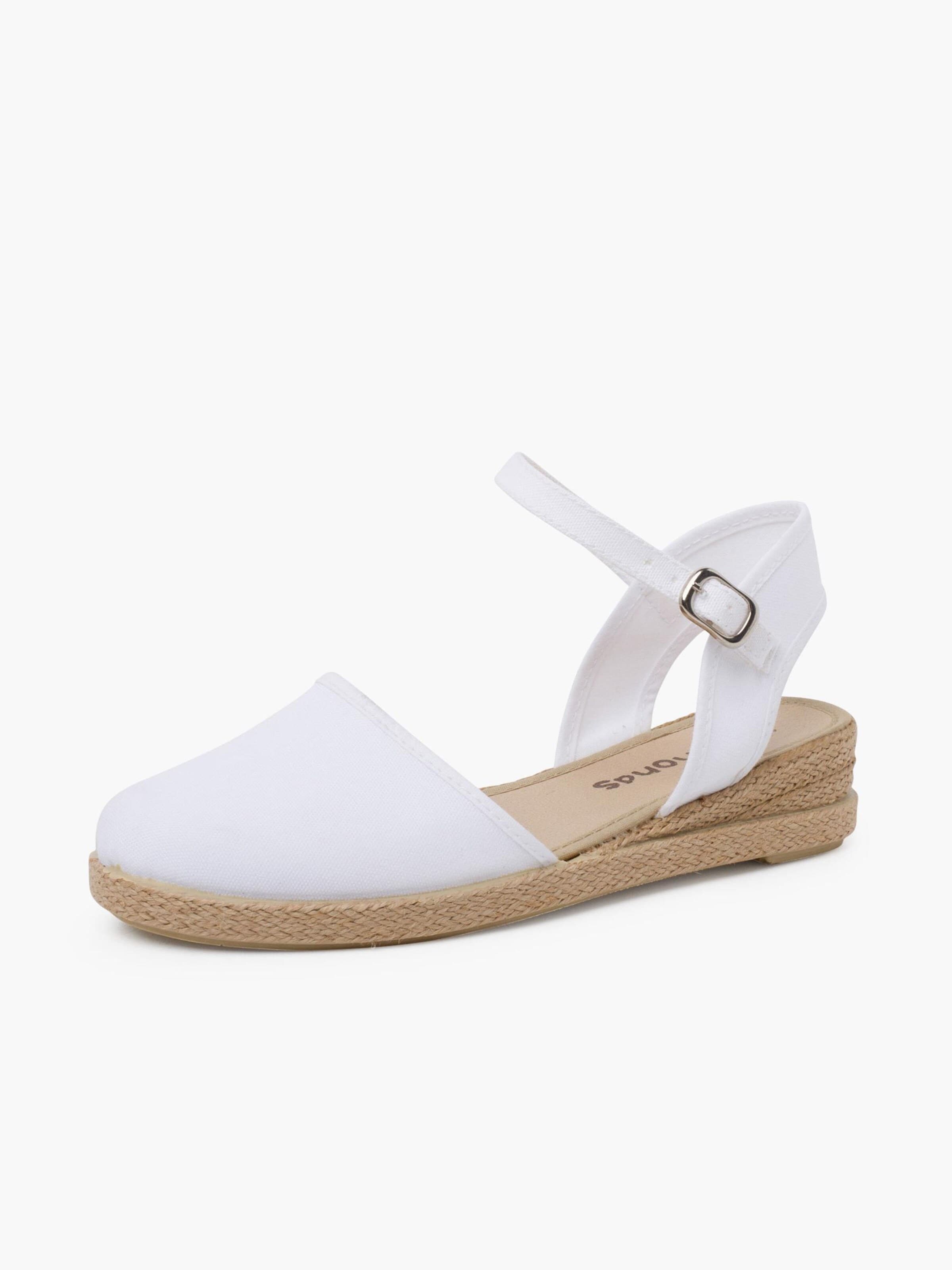 Sandales Pisamonas en blanc : devant