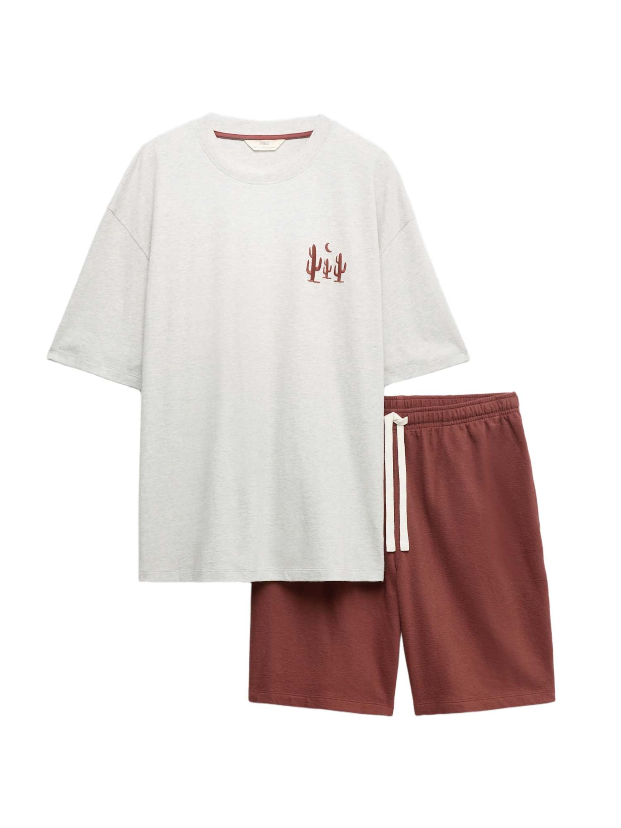 Pigiama corto di Marks & Spencer in marrone: frontale
