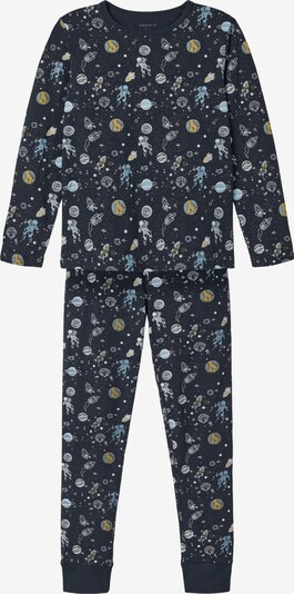 NAME IT Pyjamas i opal / mörkblå / senap / khaki / vit, Produktvy