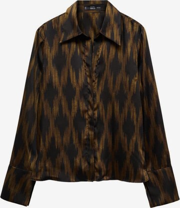 MANGO Blouse 'Rombi' in Bruin: voorkant