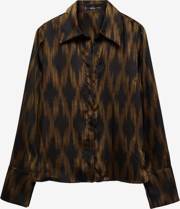 MANGO Blouse 'Rombi' in Brown: front
