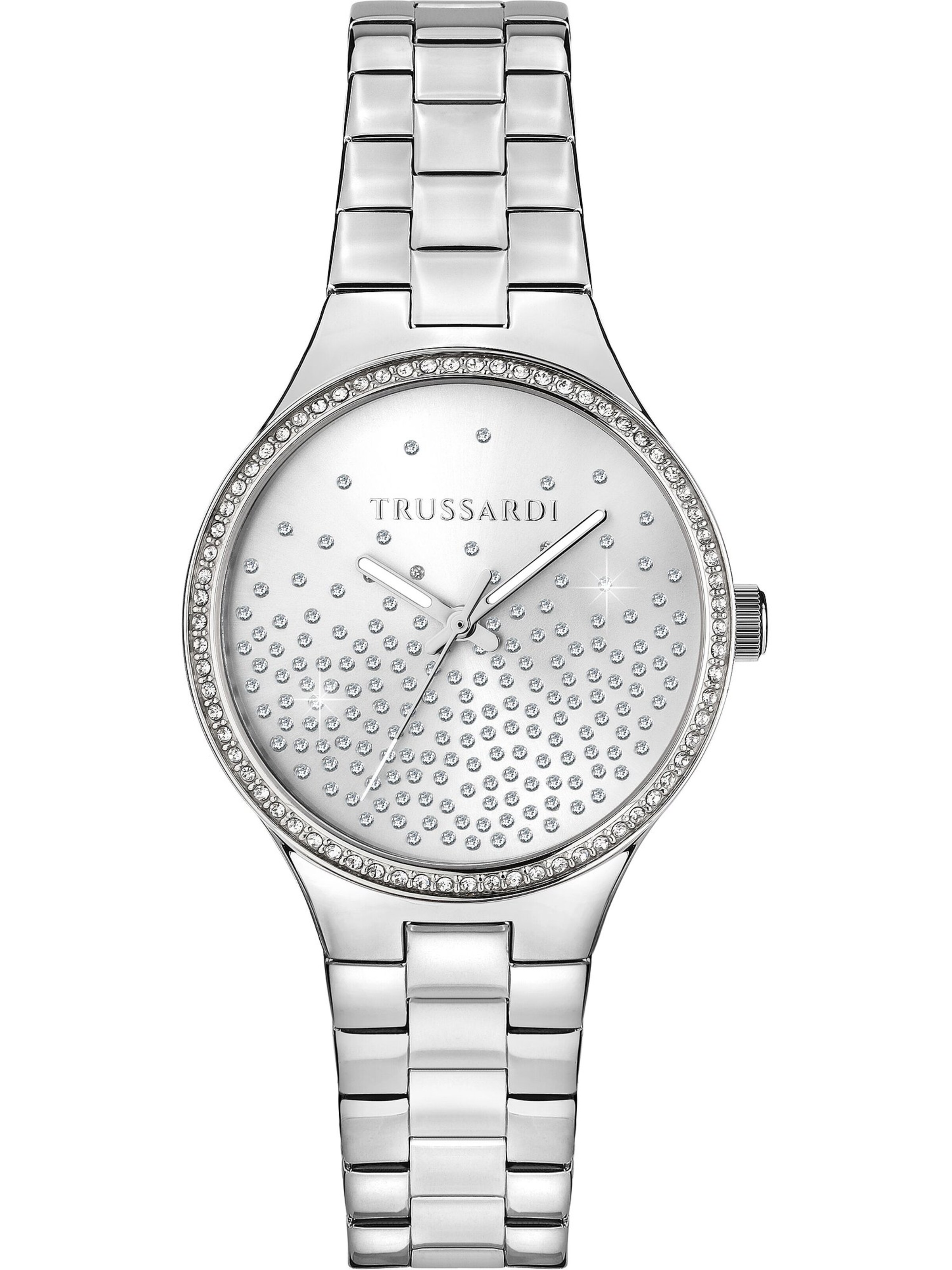 Trussardi Analoguhr in Silber: Vorderseite
