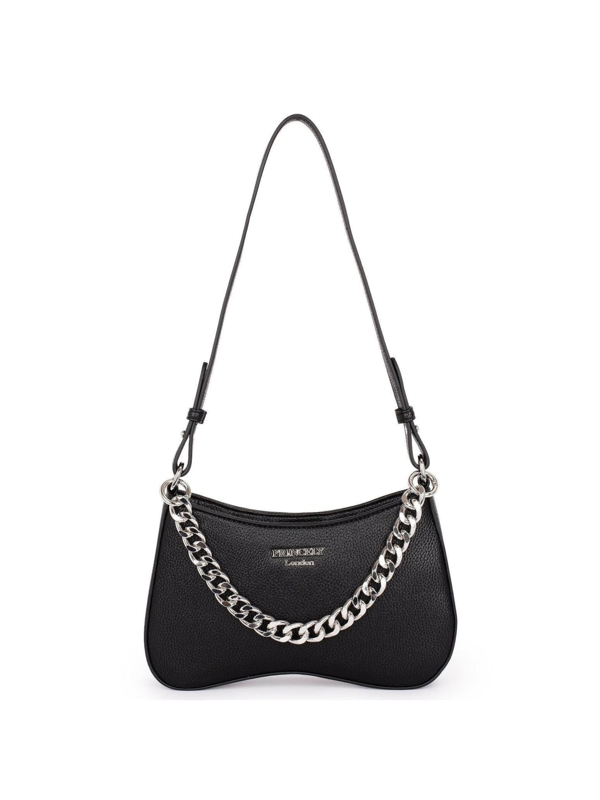 Sac bandoulière 'Nelly' Princely London en noir : devant