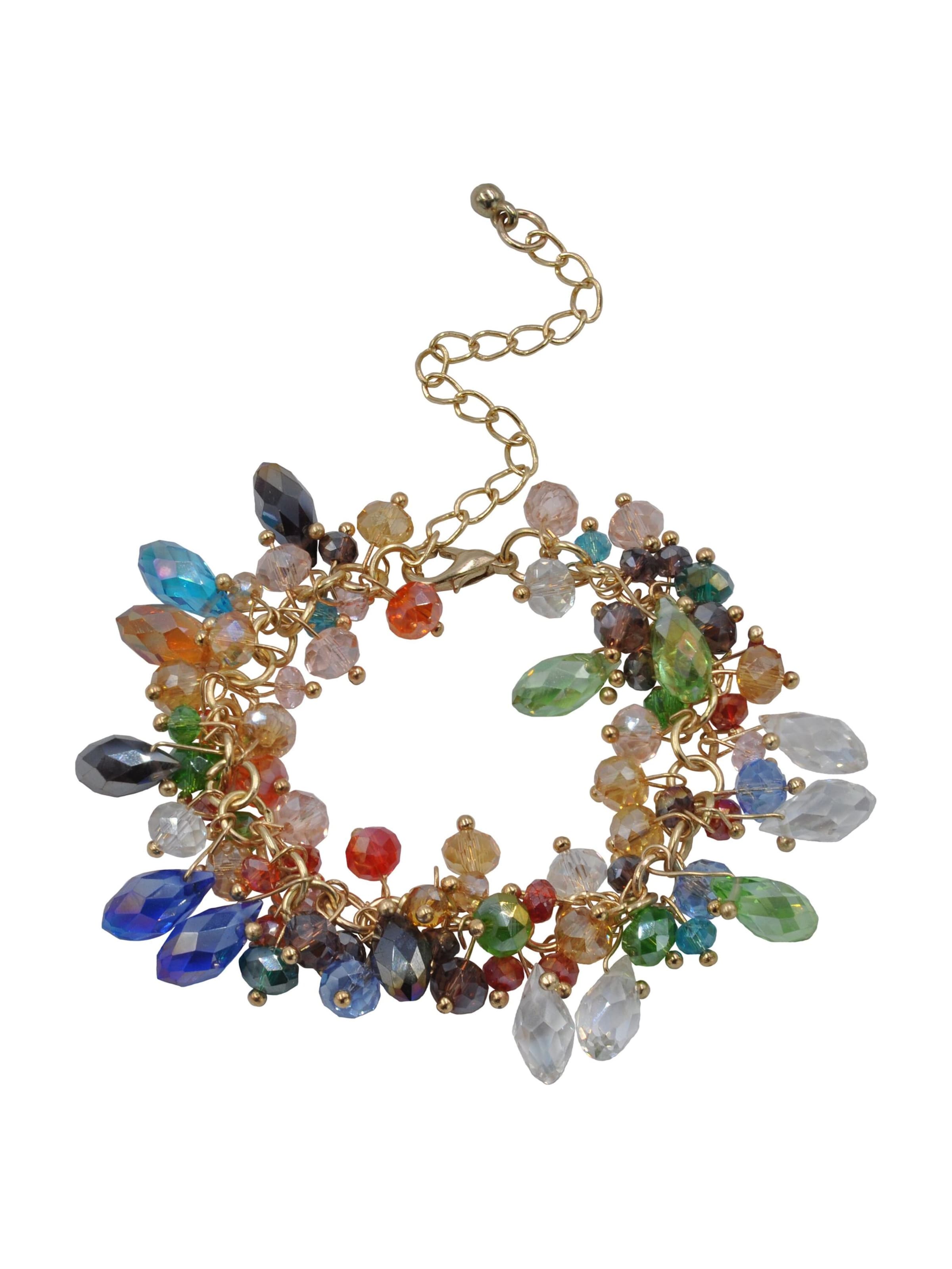 Steuer Armband in blau / gold / grün / weiß, Produktansicht