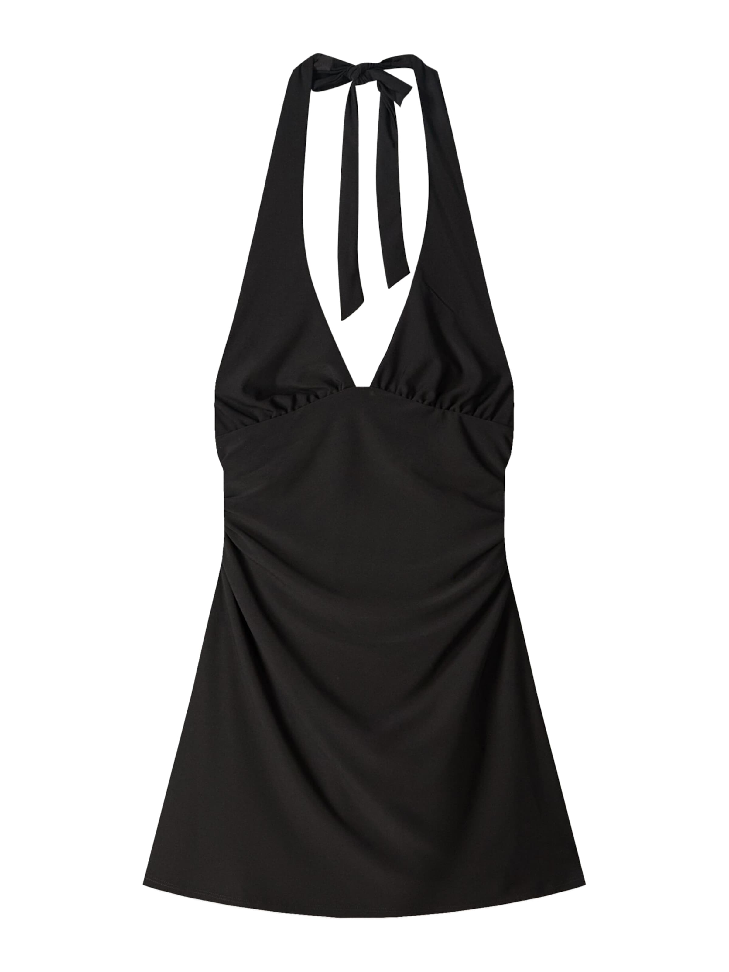 Rochie de la Bershka pe negru: față