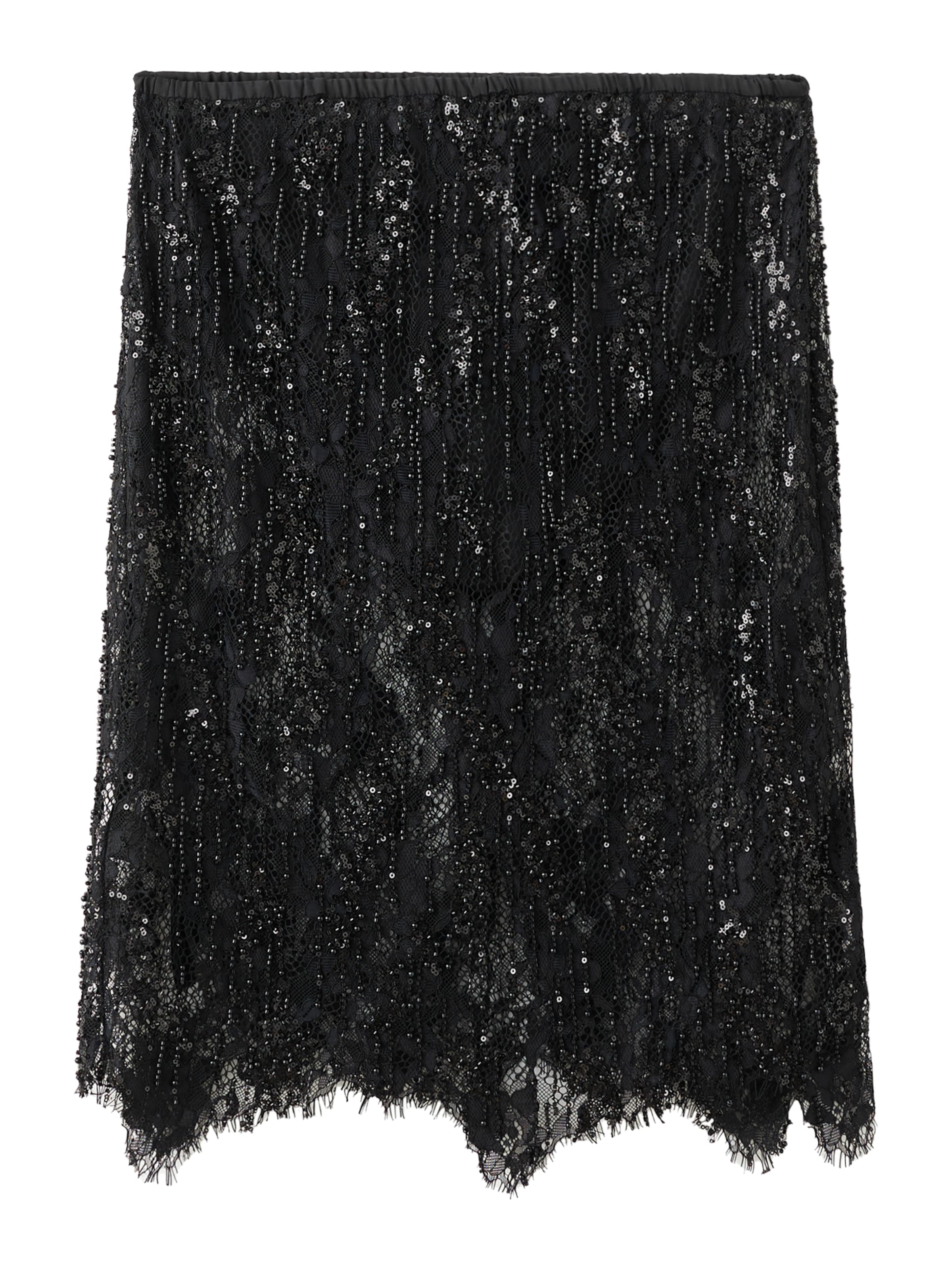 MANGO Пола 'GEMMA' в черно: отпред