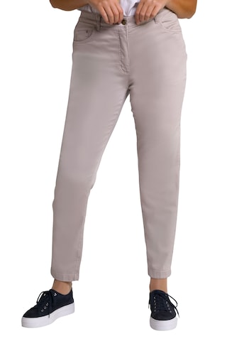 Ulla Popken Regular Pants 'Sophie' in Beige: front