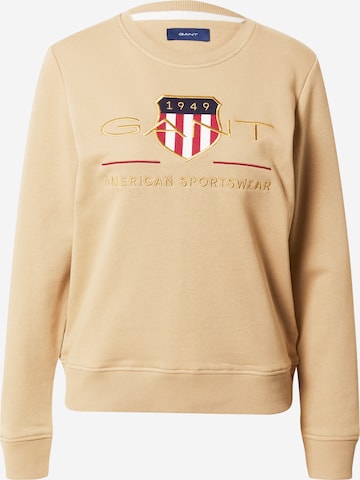 Sweat-shirt GANT en beige : devant