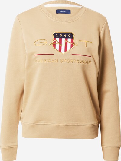GANT Sweat-shirt en sable / rouge / blanc, Vue avec produit