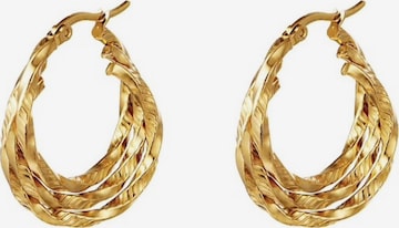 Boucles d'oreilles 'TRIPLE HOOPS' Cala Rose en or : devant