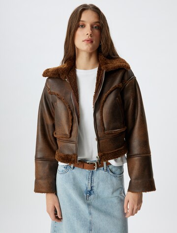 Koton Between-season jacket in Brown: front