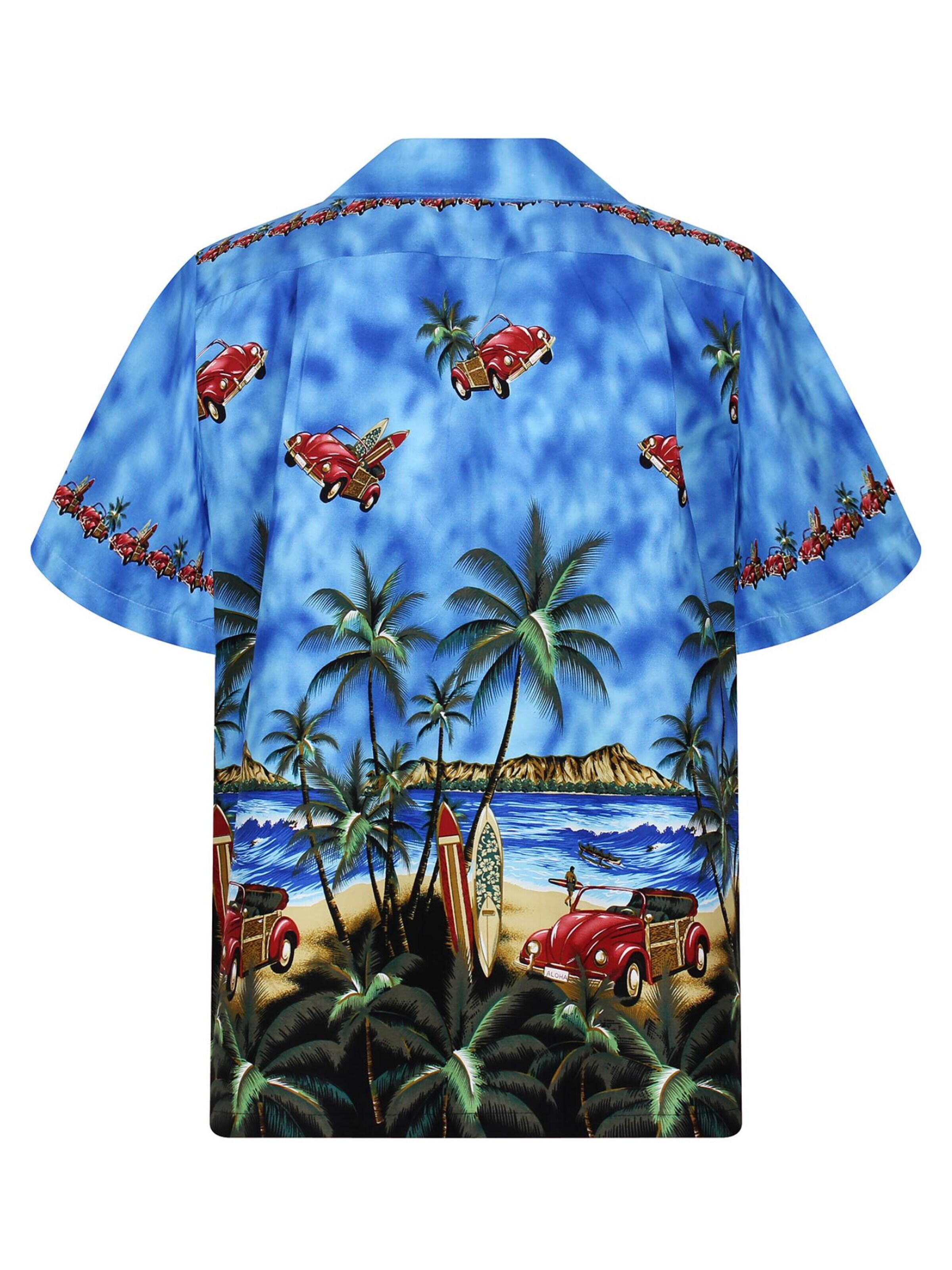 Regular fit Camicia 'Fliegende Autos' di KY's in blu