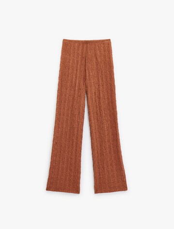 Koton Wide Leg Hose in Braun