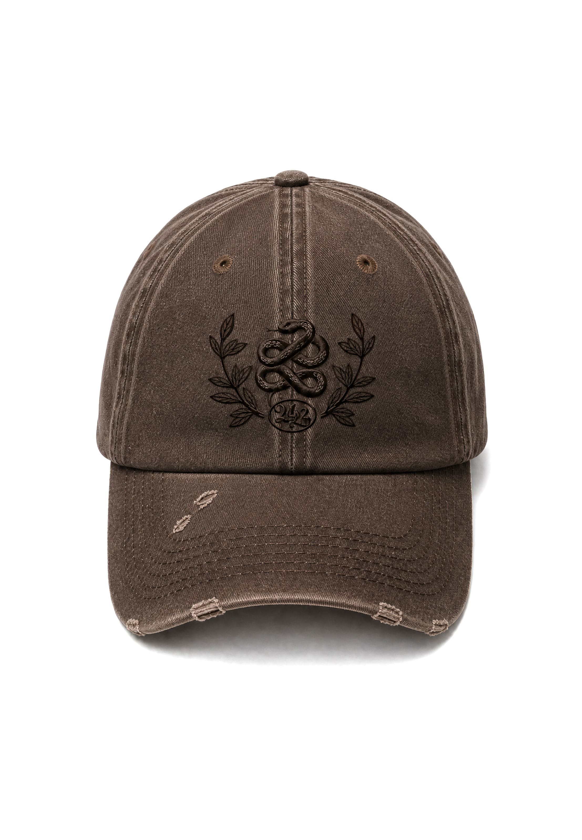 Cappello da baseball 'MERCY' di Vertere Berlin in marrone: frontale