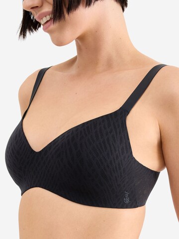 SLOGGI T-Shirt T-Shirt-BH ' Blue ZERO Feel Bliss THE UP ' in Schwarz
