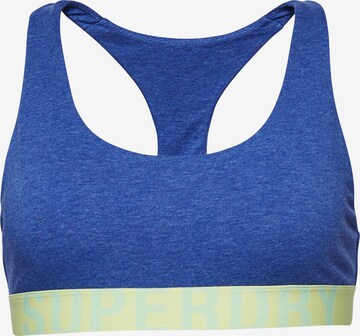 Bustier Soutien-gorge de sport Superdry en bleu : devant