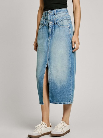 Jupe Pepe Jeans en bleu : devant