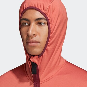 ADIDAS TERREX Skinny Athletic Fleece Jacket in Orange