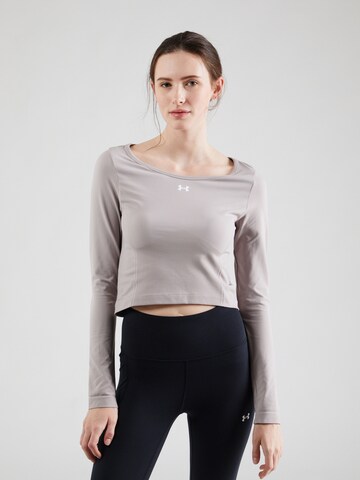 UNDER ARMOUR Λειτουργικό μπλουζάκι σε γκρι: μπροστά