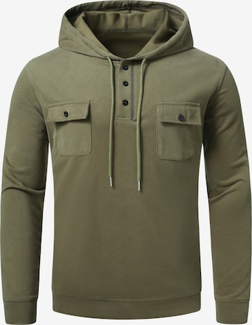 YOUTHUP Athletic Sweatshirt in Green: front