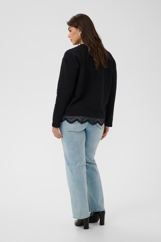 KAFFE CURVE Sweatshirt 'KCsophia' i sort