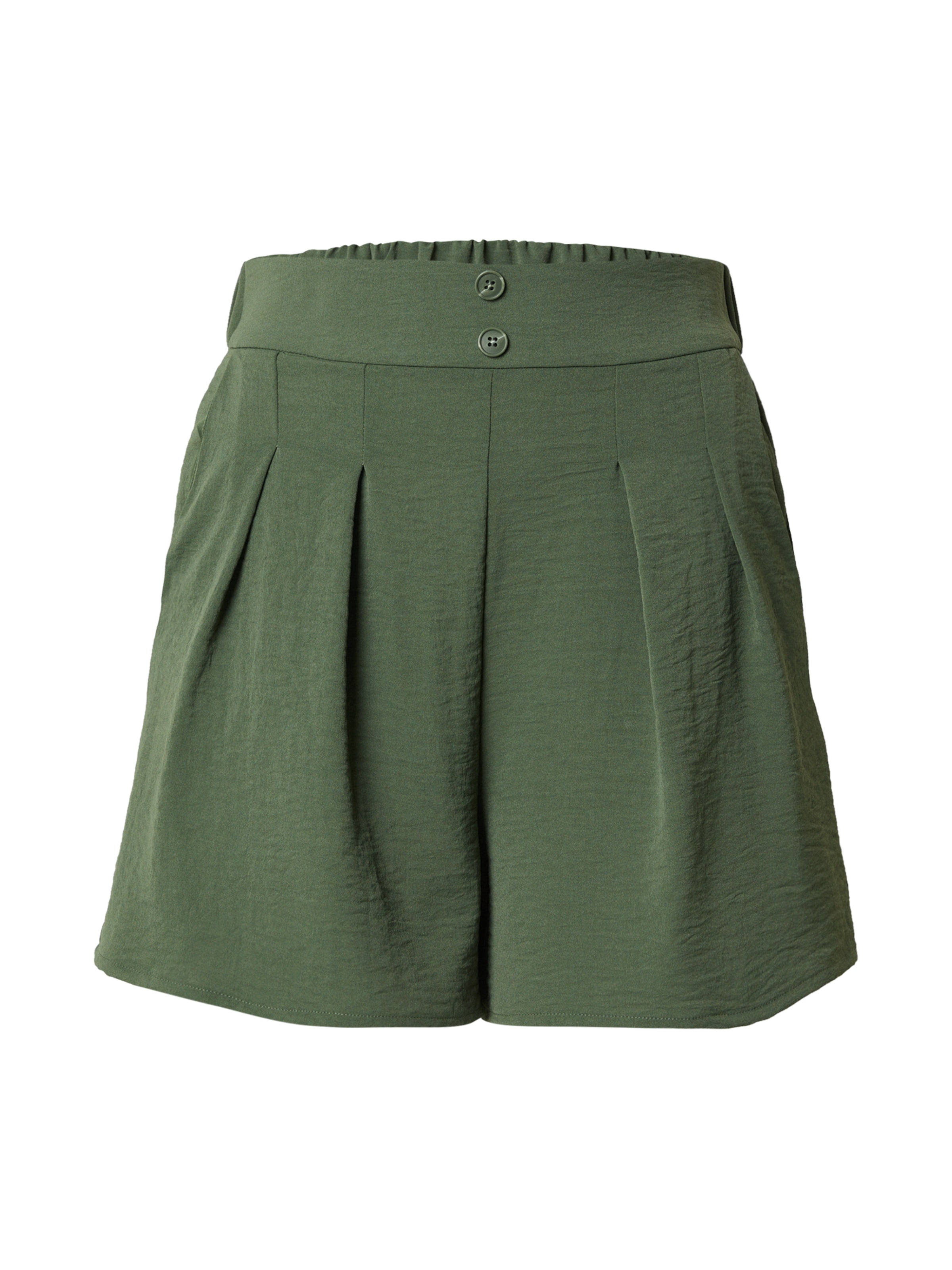 ABOUT YOU Loose fit Pleat-Front Pants 'Jane' in Green: front