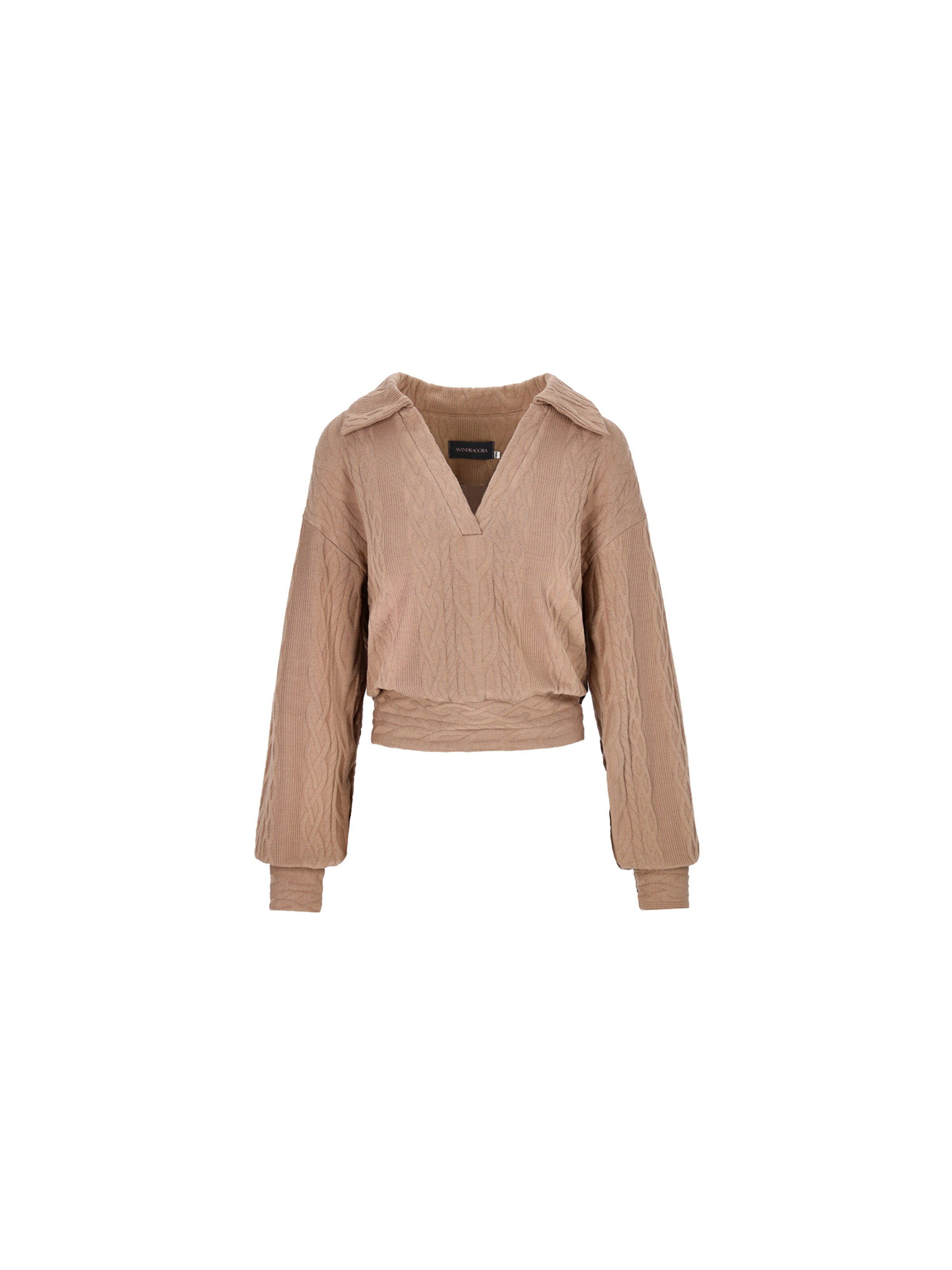 mandragora Pullover 'Bonnie' in karamell, Produktansicht