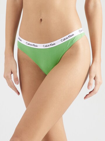 Calvin Klein Underwear Thong 'CAROUSEL' in Green: front